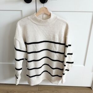 H&M High Neck Striped Sweater